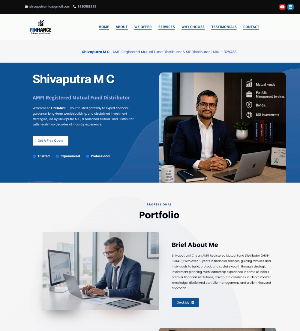Financial Consultant Website